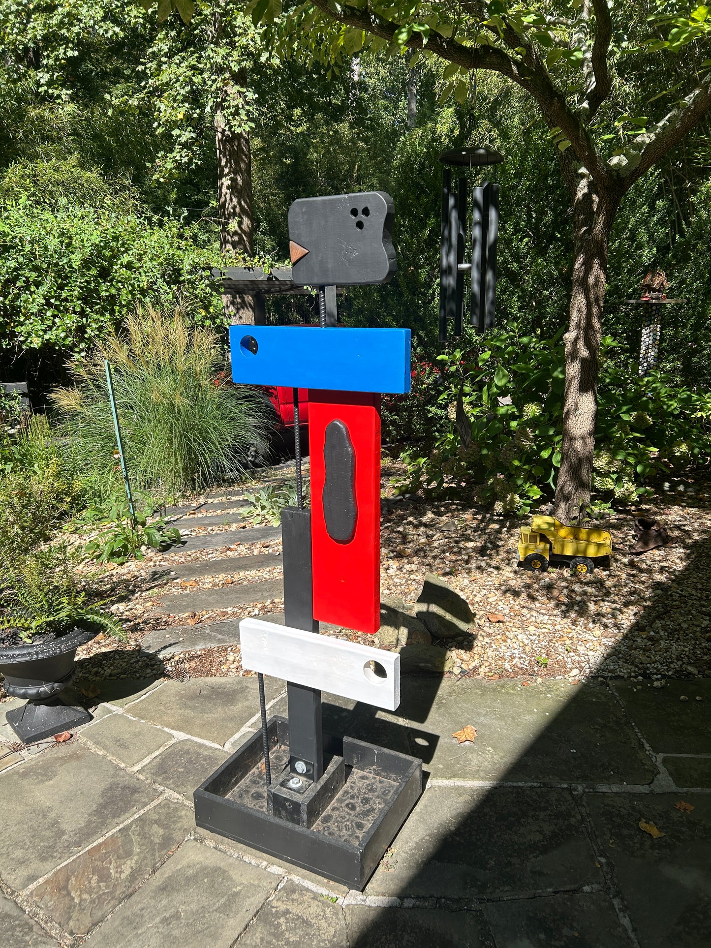 Indoor-Outdoor Organic Sculpture Totem #38/Colorblock #10