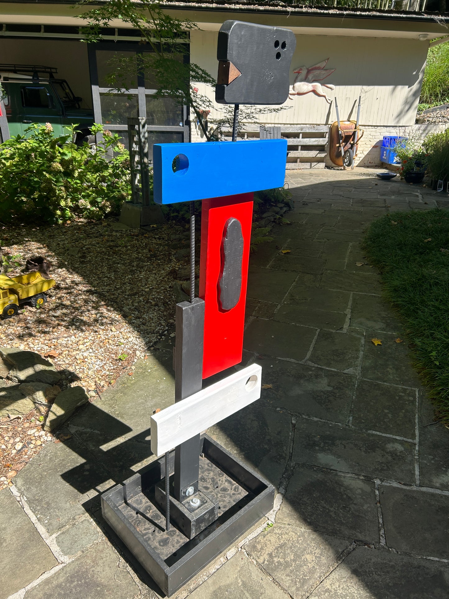 Indoor-Outdoor Organic Sculpture Totem #38/Colorblock #10