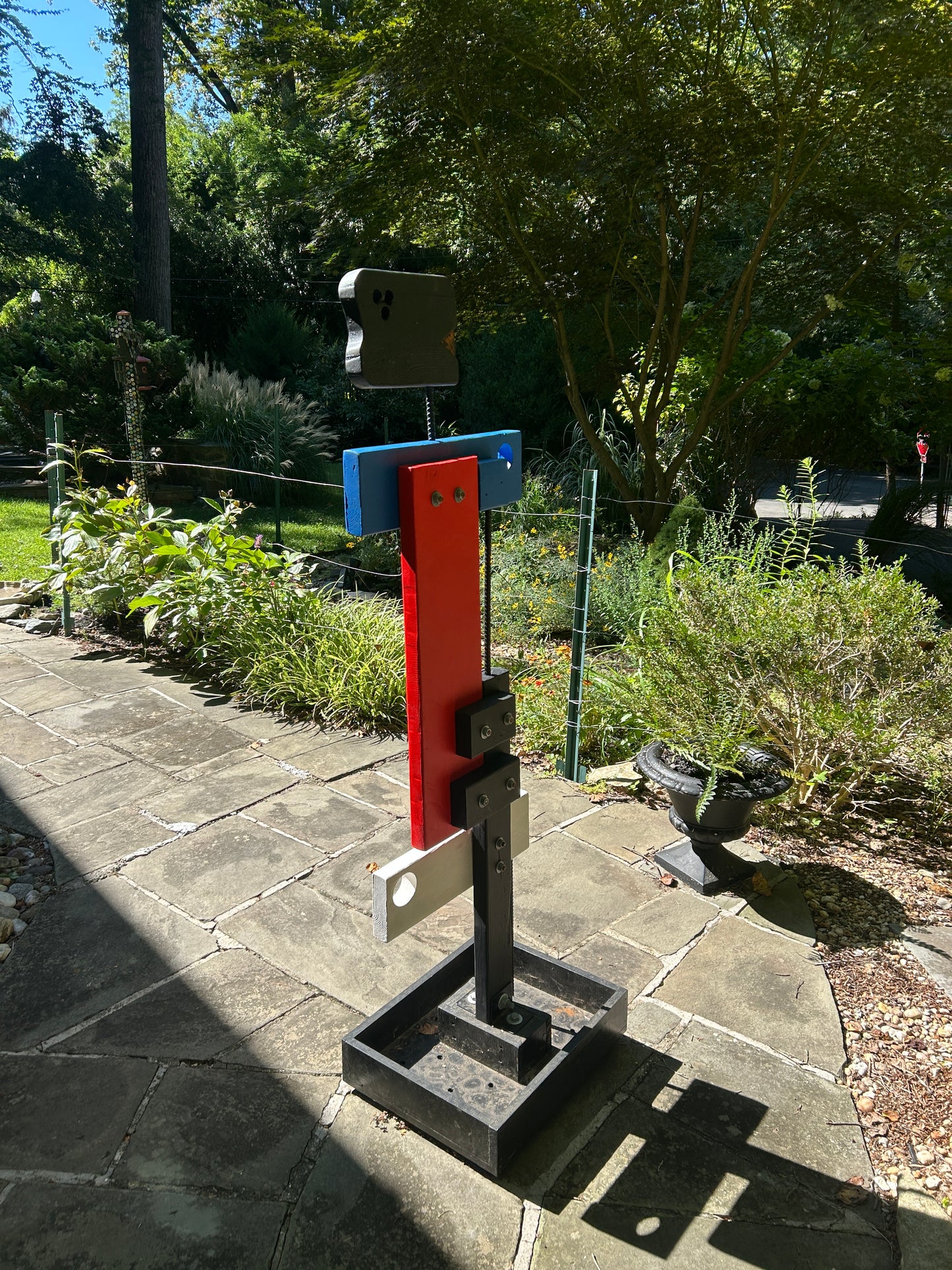 Indoor-Outdoor Organic Sculpture Totem #38/Colorblock #10