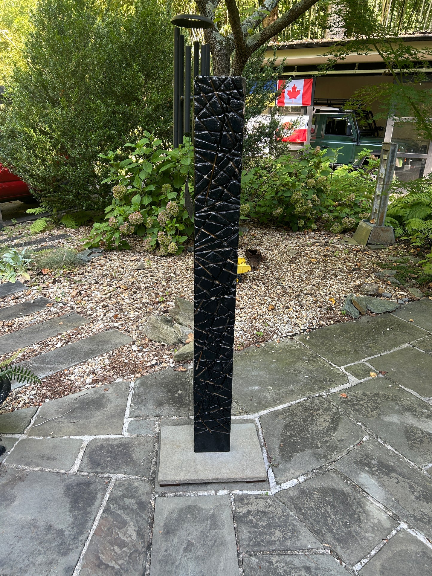 Indoor-Outdoor Milled Walnut Shou Sugi Ban Chainsaw Totem #76