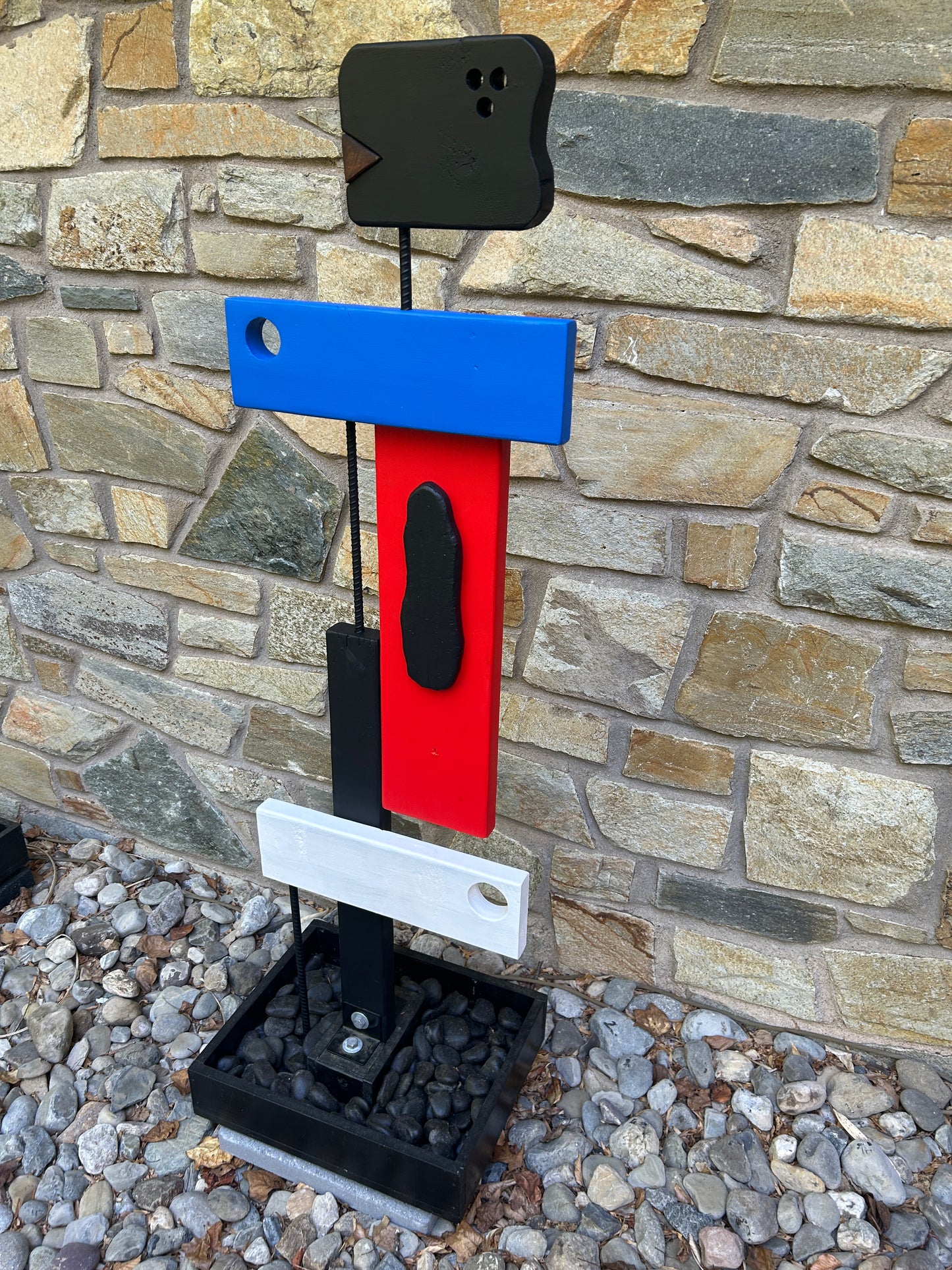 Indoor-Outdoor Organic Sculpture Totem #38/Colorblock #10