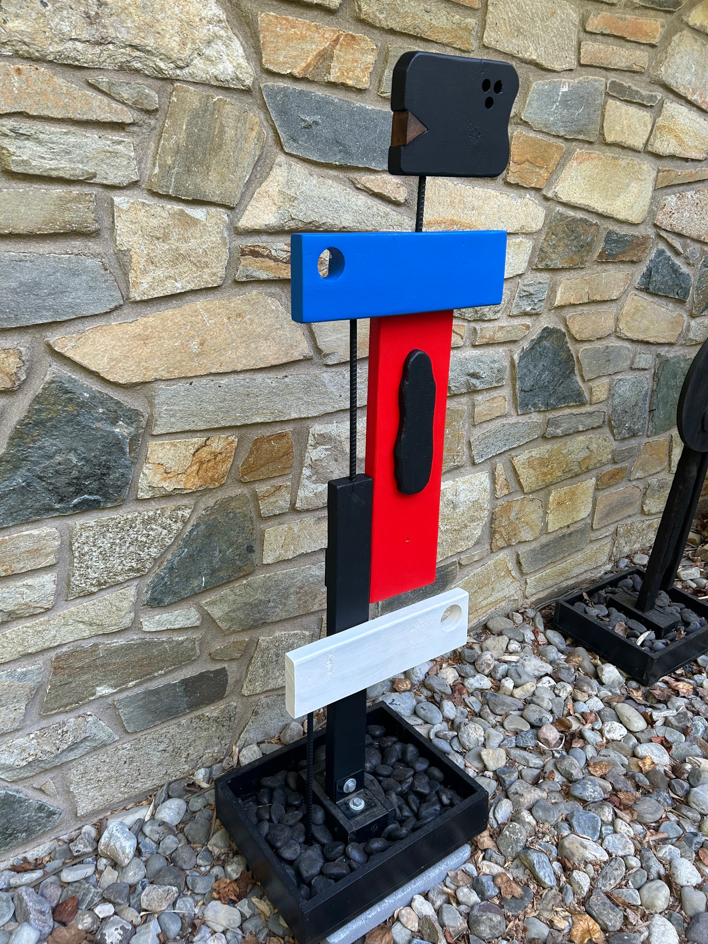 Indoor-Outdoor Organic Sculpture Totem #38/Colorblock #10