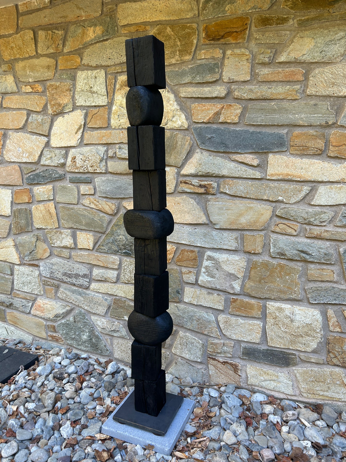 Indoor-Outdoor Organic Shou Sugi Ban Totem Sculpture #79 (Made-to-Order)