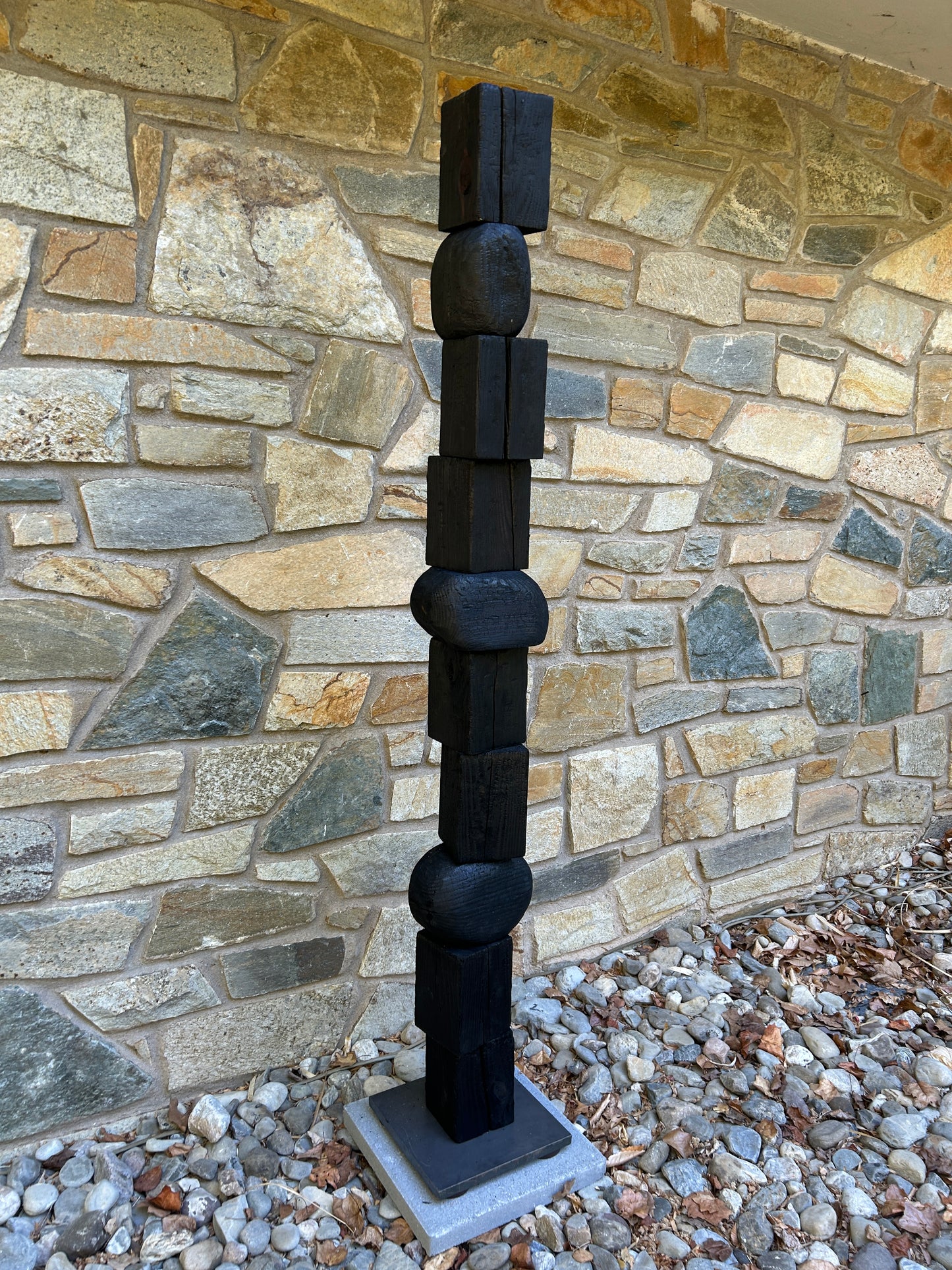 Indoor-Outdoor Organic Shou Sugi Ban Totem Sculpture #79 (Made-to-Order)