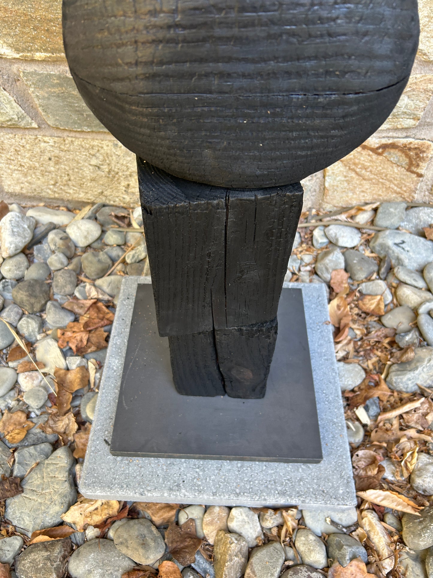 Indoor-Outdoor Organic Shou Sugi Ban Totem Sculpture #79 (Made-to-Order)