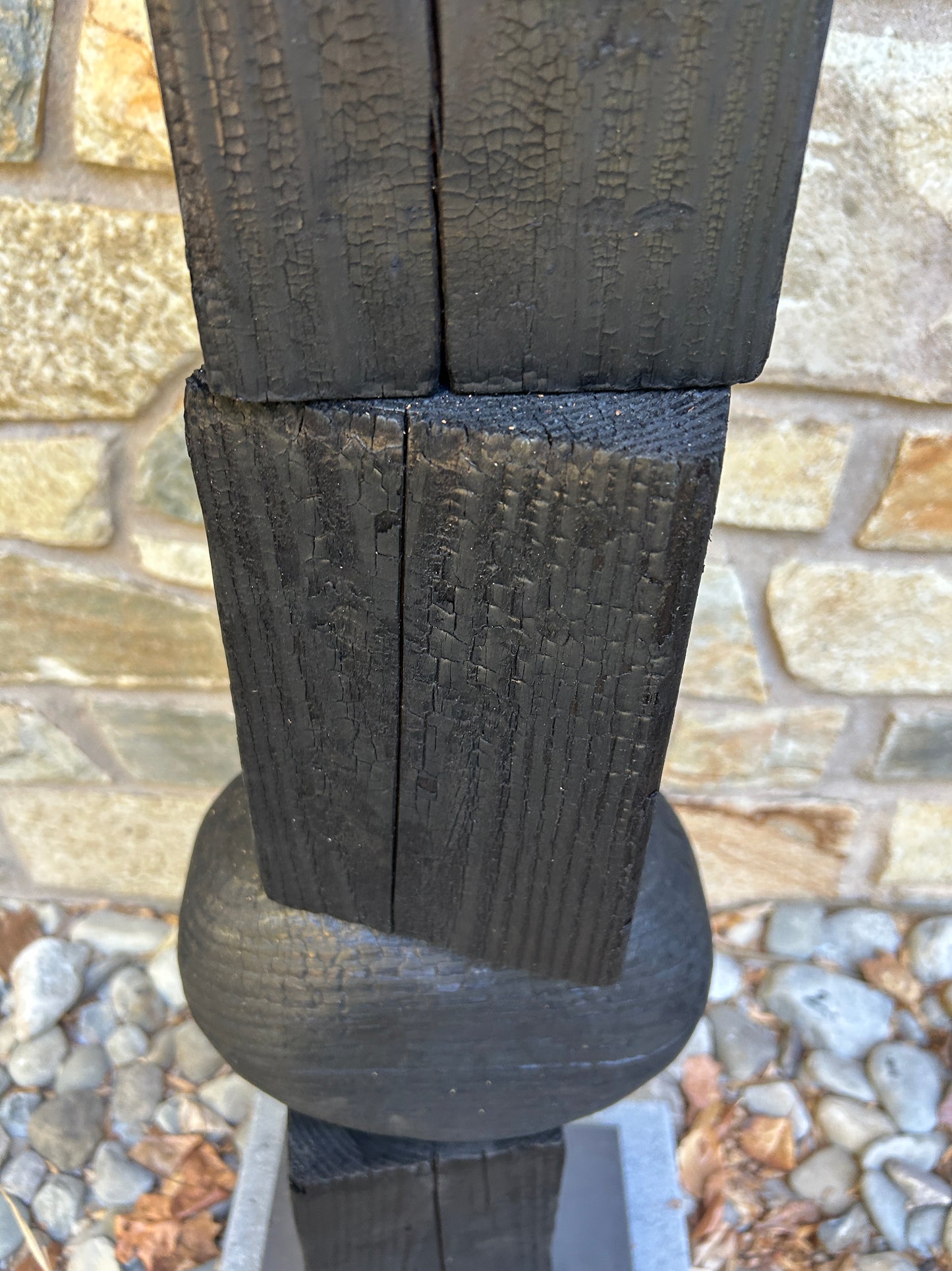 Indoor-Outdoor Organic Shou Sugi Ban Totem Sculpture #79 (Made-to-Order)