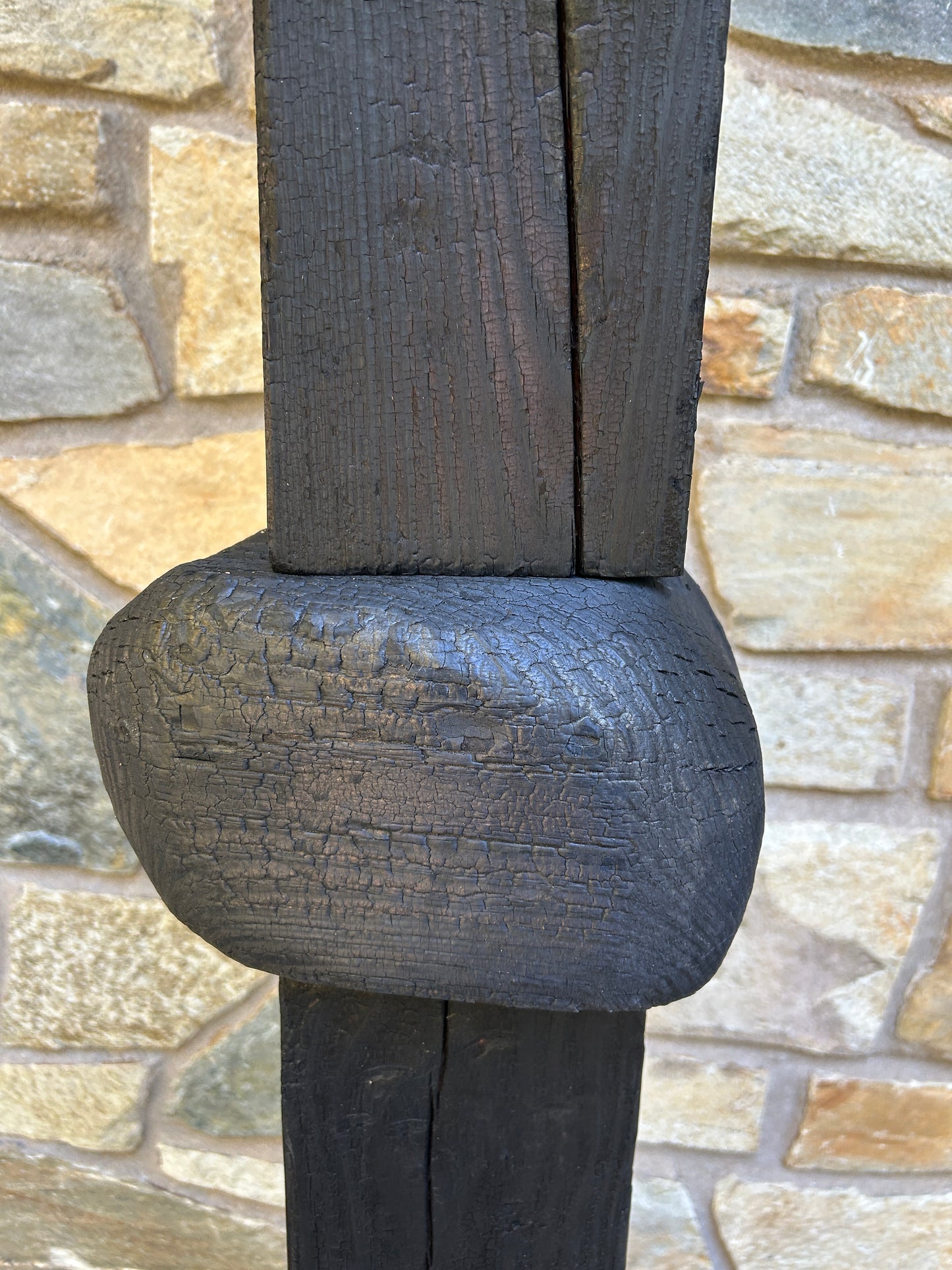 Indoor-Outdoor Organic Shou Sugi Ban Totem Sculpture #79 (Made-to-Order)