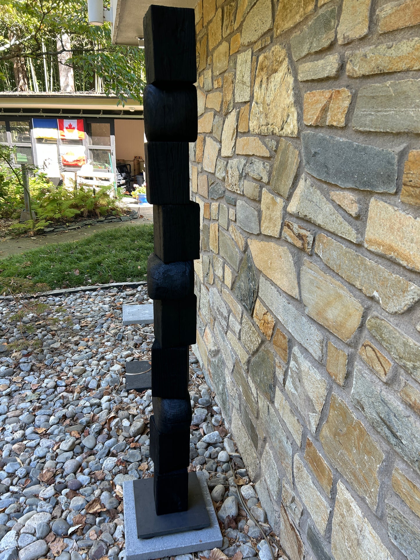 Indoor-Outdoor Organic Shou Sugi Ban Totem Sculpture #79 (Made-to-Order)