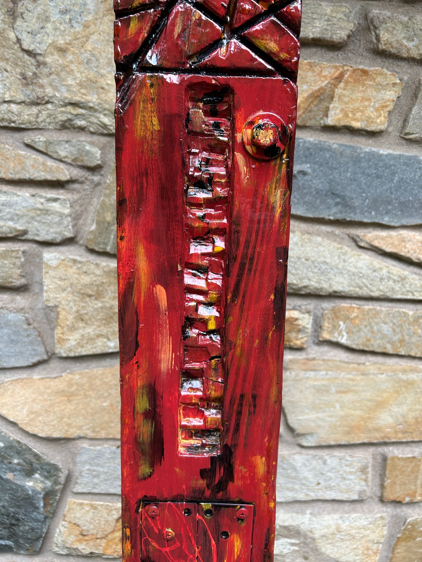 Rustic Red Totem #86