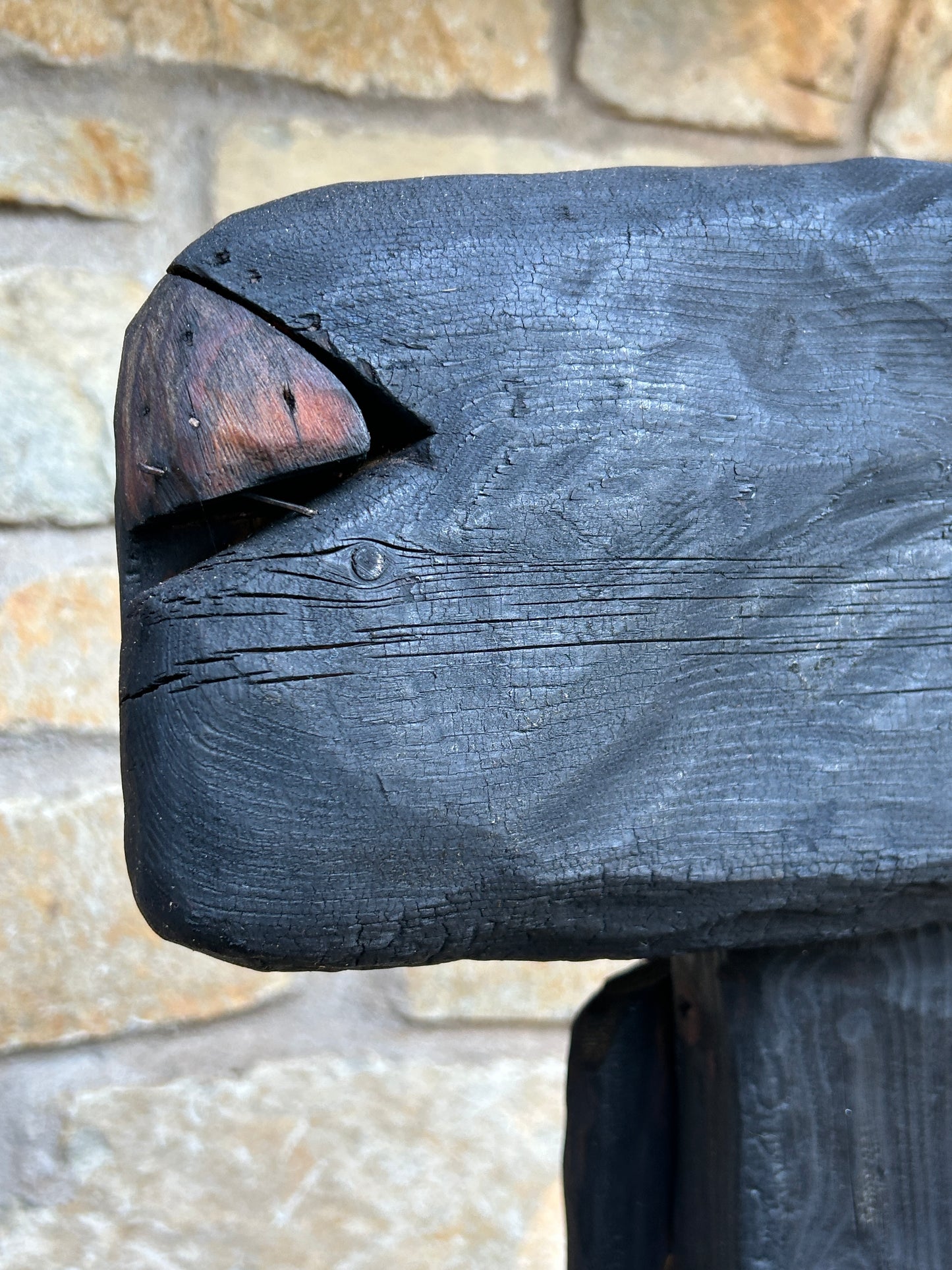 Organic Indoor-Outdoor Shou Sugi Ban Sculpture Totem #15/Personage #4 (Updated)