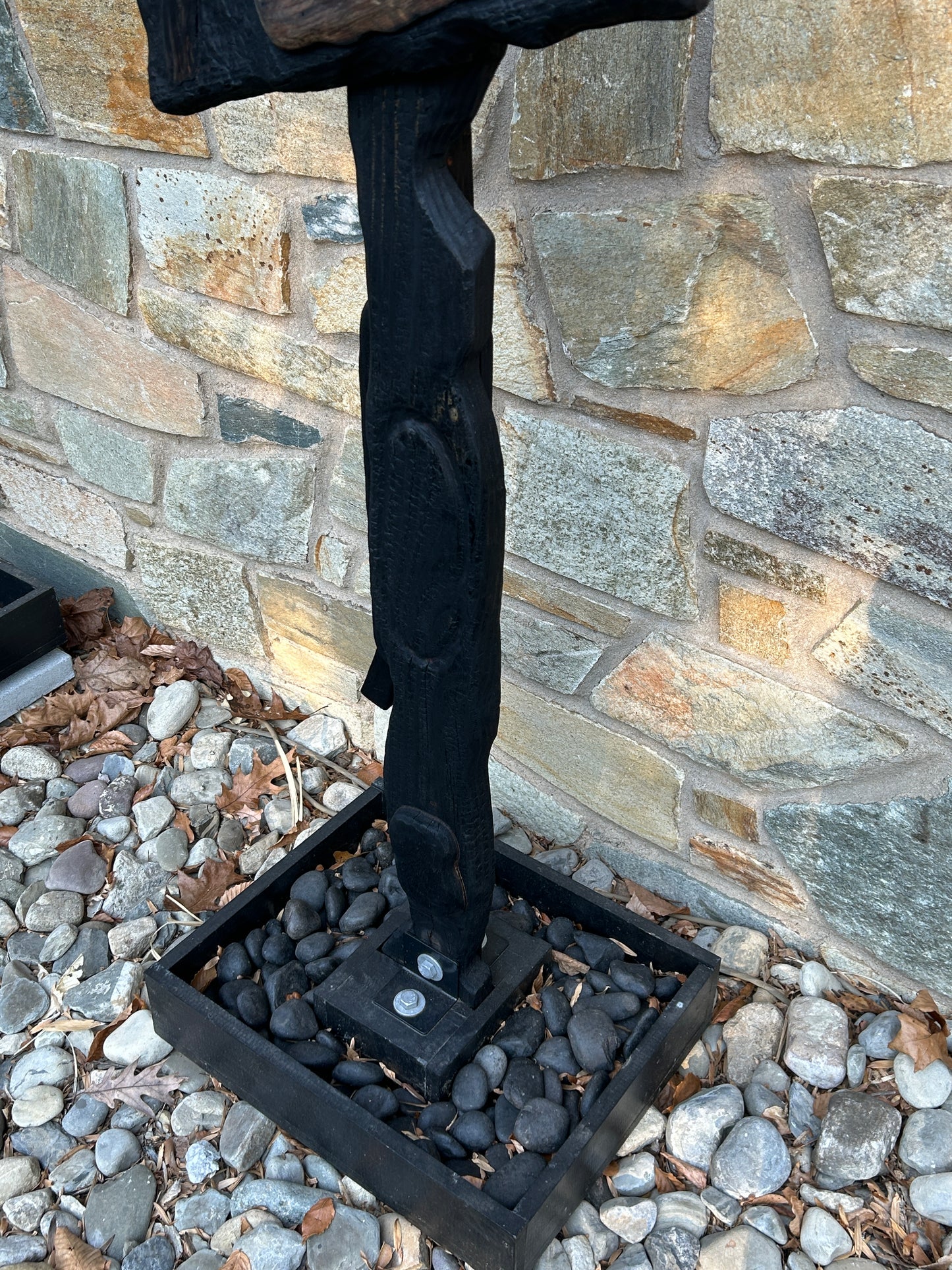 Organic Indoor-Outdoor Shou Sugi Ban Sculpture Totem #15/Personage #4 (Updated)